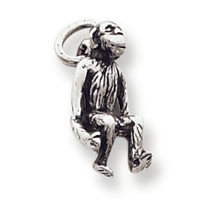 Sterling Silver Antiqued Monkey Charm