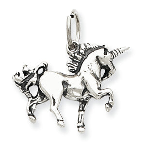 Sterling Silver Antiqued Unicorn Charm