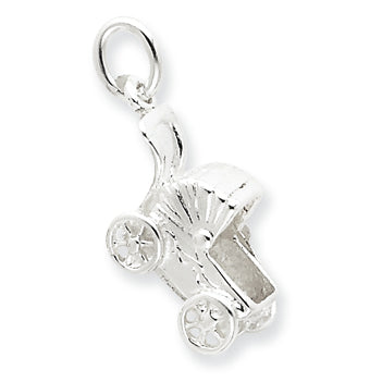 Sterling Silver Baby Buggie Charm