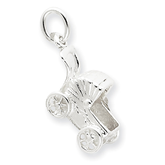 Sterling Silver Baby Buggie Charm