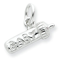 Sterling Silver Baby Bottle Charm