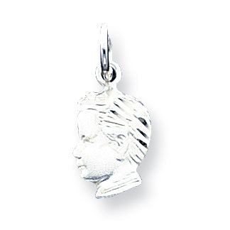 Sterling Silver Boy Head Charm