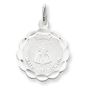 Sterling Silver To My Maid of Honor Disc Charm