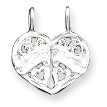 Sterling Silver Mother Daughter 2-piece break apart Charm