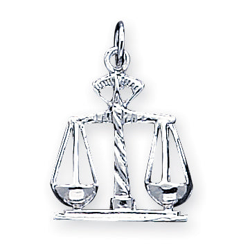 Sterling Silver Scales Of Justice Charm