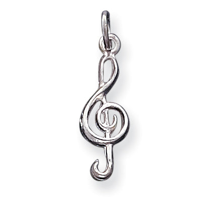 Sterling Silver Treble Clef Charm