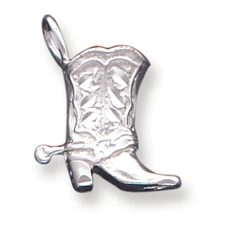 Sterling Silver Cowboy Boot Charm