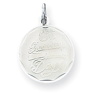 Sterling Silver On Graduation Day Disc Charm