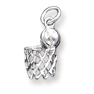 Sterling Silver Basketball Hoop Charm