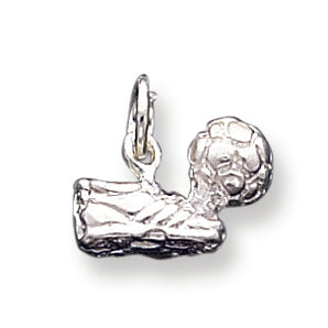 Sterling Silver Soccer Ball & Shoe Charm