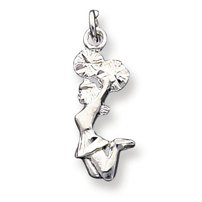 Sterling Silver Cheerleader Charm