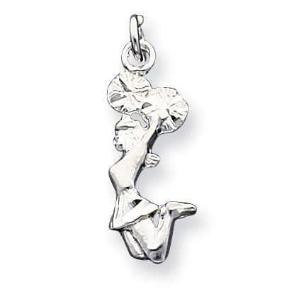 Sterling Silver Cheerleader Charm