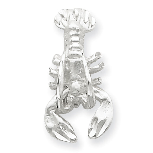 Sterling Silver Lobster Chain Slide Charm