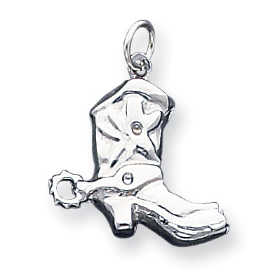 Sterling Silver Cowboy Boot Charm