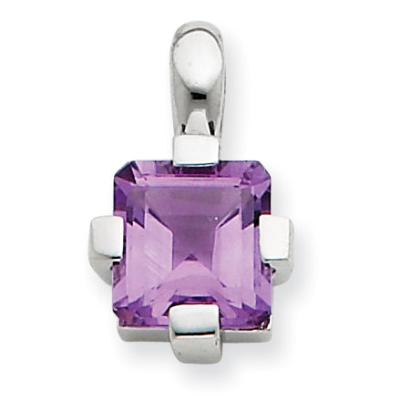 Sterling Silver Purple CZ Pendant