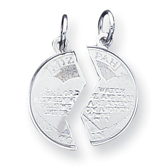 Sterling Silver Breakapart Mitzpah Charm