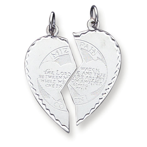 Sterling Silver Breakapart Mitzpah Charm