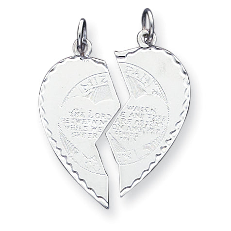 Sterling Silver Breakapart Mitzpah Charm