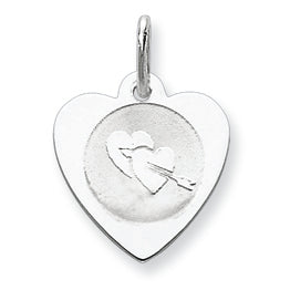 Sterling Silver Hearts Disc Charm