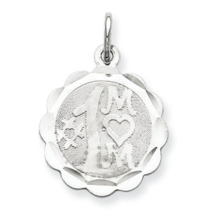 Sterling Silver #1 Mom Disc Charm