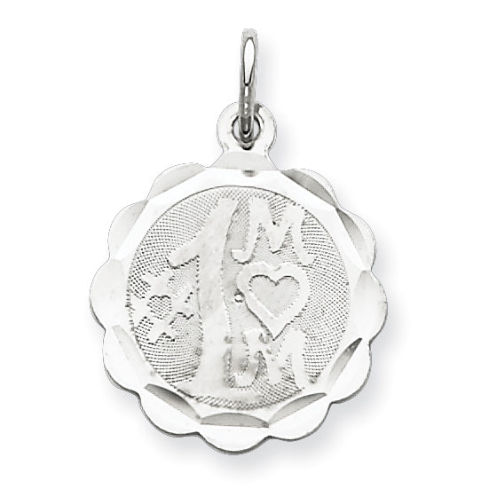 Sterling Silver #1 Mom Disc Charm