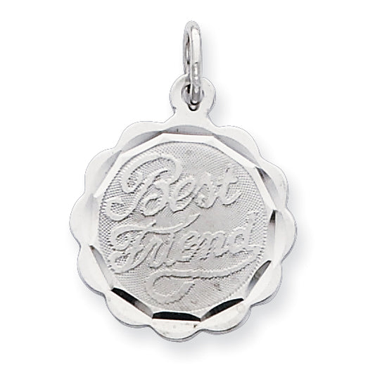 Sterling Silver Best Friend Disc Charm