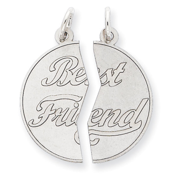 Sterling Silver 2-piece Best Friend Disc Charm