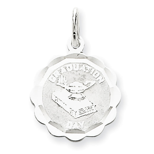 Sterling Silver Graduation Day Disc Charm