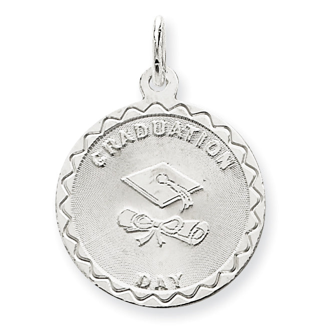 Sterling Silver Graduation Day Disc Charm