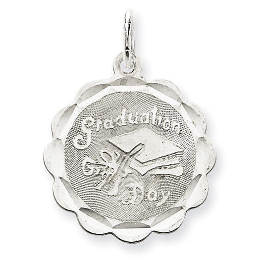 Sterling Silver Graduation Day Disc Charm