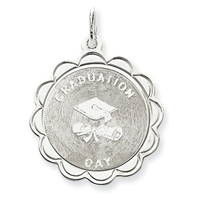 Sterling Silver Graduation Day Disc Charm