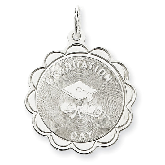 Sterling Silver Graduation Day Disc Charm