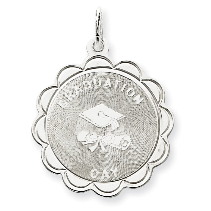 Sterling Silver Graduation Day Disc Charm