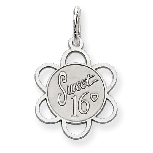 Sterling Silver Sweet Sixteen Disc Charm