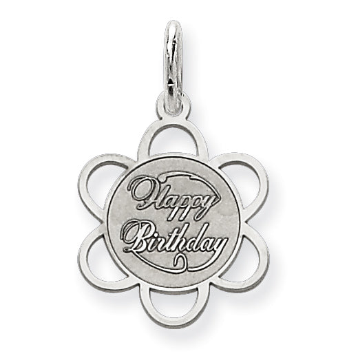 Sterling Silver Happy Birthday Disc Charm