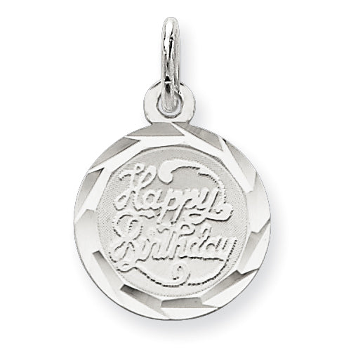 Sterling Silver Happy Birthday Disc Charm