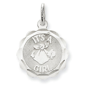 Sterling Silver Its a Girl Charm