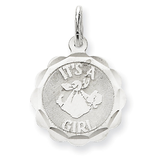 Sterling Silver Its a Girl Charm