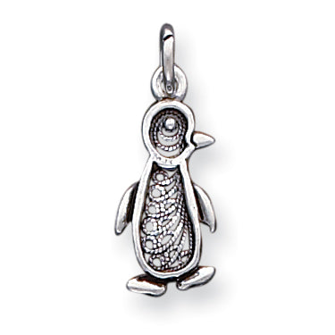 SS Filigree Penguin Charm