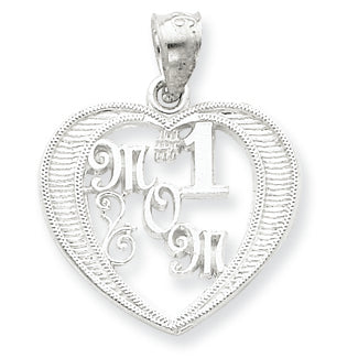 Sterling Silver # 1 Mom Charm