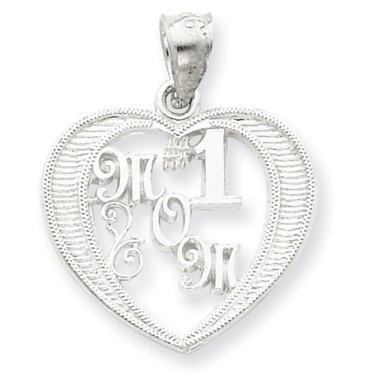 Sterling Silver # 1 Mom Charm