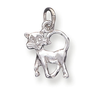 Sterling Silver Cat Charm