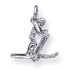 Sterling Silver Skier Charm