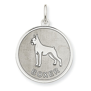 Sterling Silver Boxer Disc Charm