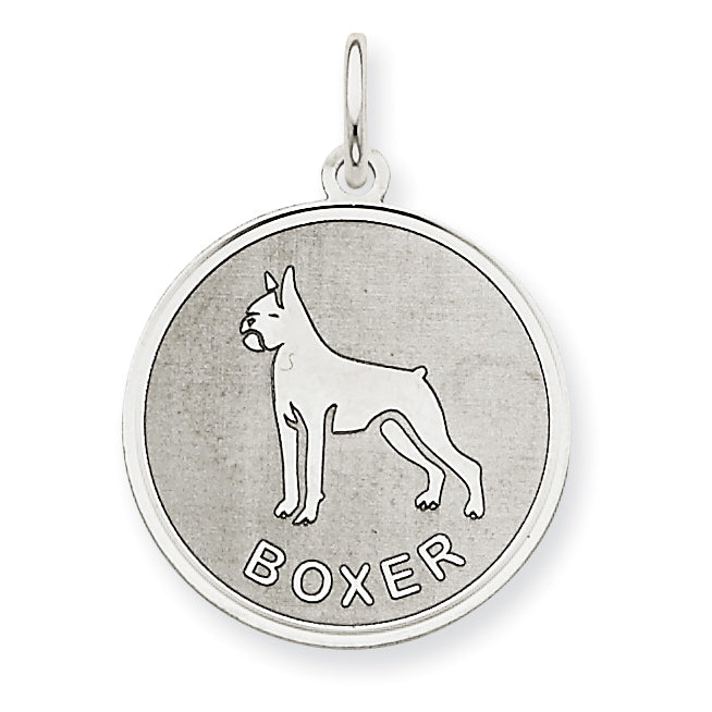 Sterling Silver Boxer Disc Charm