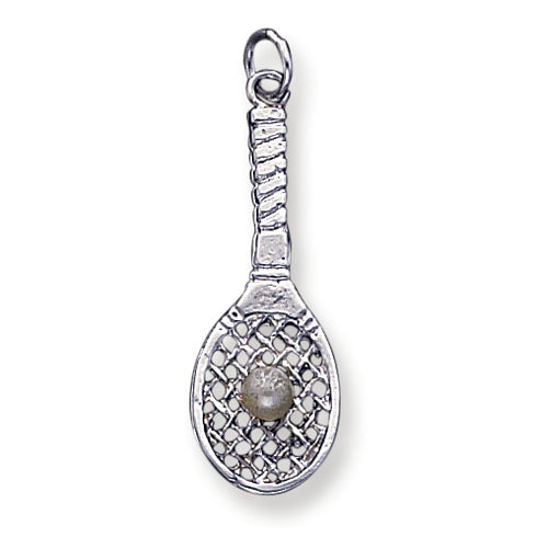 Sterling Silver Tennis Racket Charm