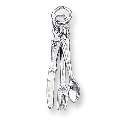 Sterling Silver Knife,fork & Spoon Charm