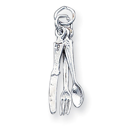 Sterling Silver Knife,fork & Spoon Charm