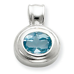 Sterling Silver Blue Topaz Pendant