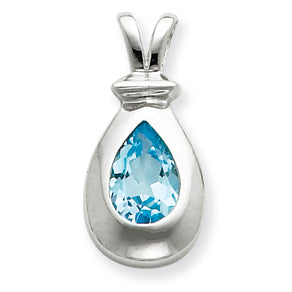 Sterling Silver Blue Topaz Pendant